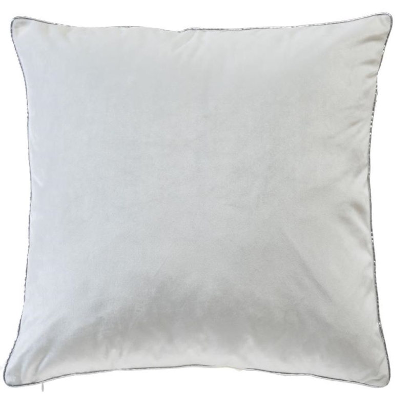 Noah Velvet Square Pillow Cover & Insert, White/Black