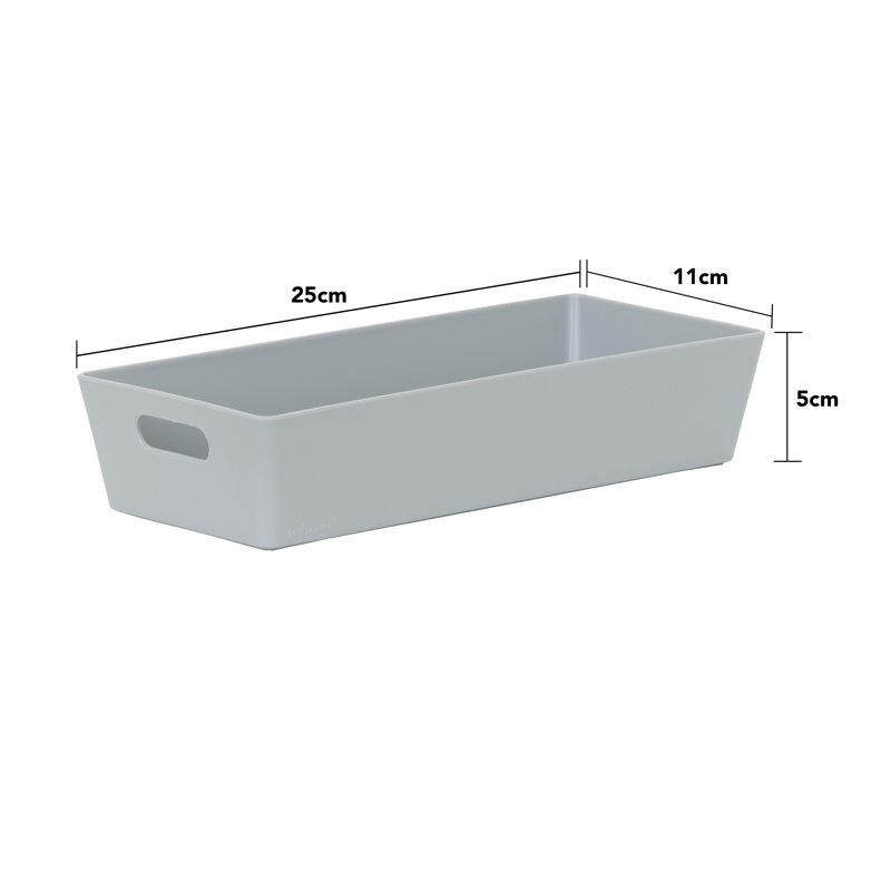 Wham 2.01 Studio Basket Rectangular Pack of 5 Cool Grey