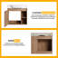 Ensemble de meuble-lavabo 24 po, meuble-lavabo mural simple avec comptoir de lavabo en céramique, meuble-lavabo flottant avec 1 porte et tablette-827477528-827477532