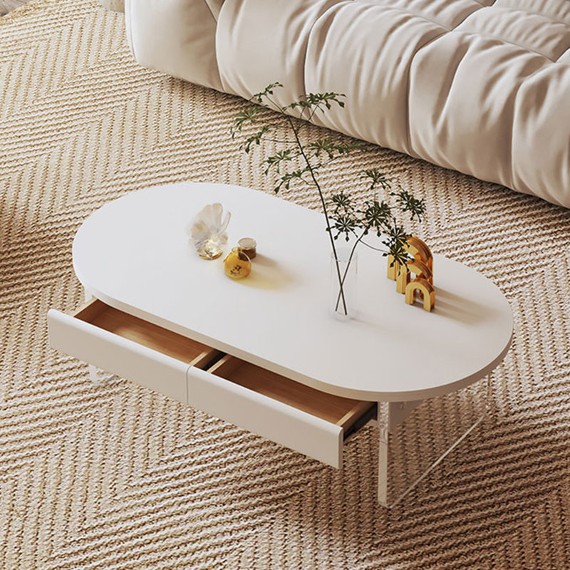 Table basse ovale, H 16,5 po x L 47,2 po x l 23,6 po