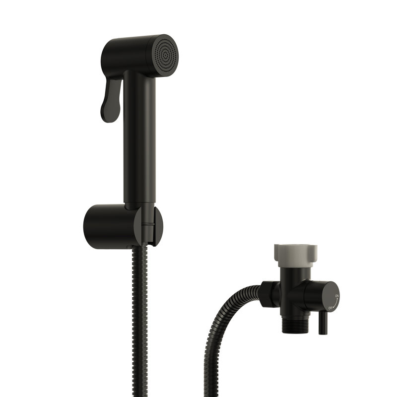 Vaporisateur de bidet en laiton avec pression d'eau réglable, pulvérisateur de salle de bain polyvalent, Noir mat