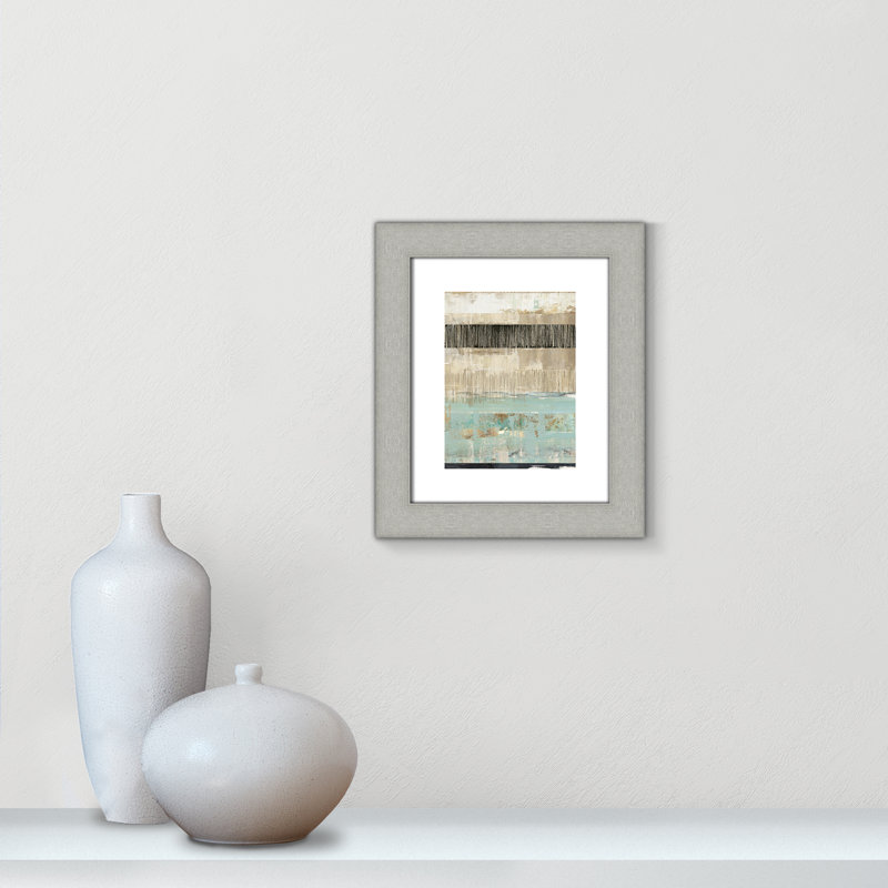 Celadon Dreams - Art encadré autoportant par Tom Reeves, Encadrement argent brossé, H 27 po x l 32 po x P 1,25 po