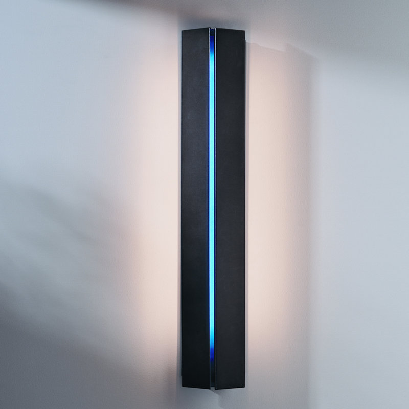 Gallery Dimmable 8 Lbs Flush Mount Scone, Black, Blue