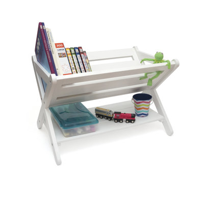 Kids Book Caddy With Shelf, 