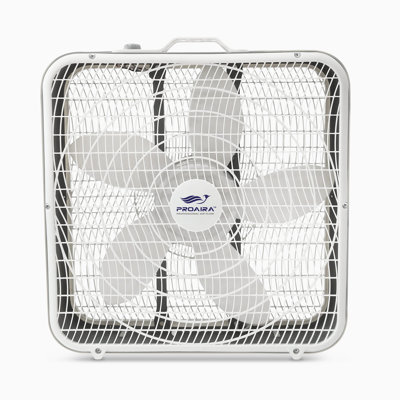 20" Box Fan With 3 Speed Control And Carry Handle