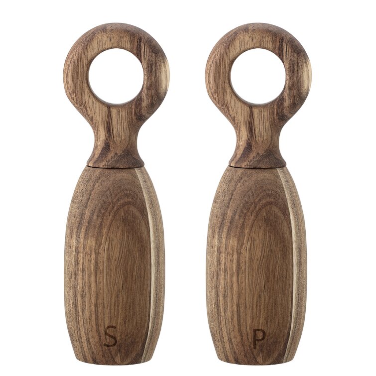 Malaysia Wood No Power Source Required / Manual Salt & Pepper Mill Set