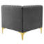 Triumph Channel Tufted Performance Velvet Loveseat In Navy-227303067
