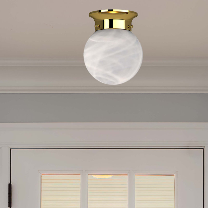 Mini-plafonnier encastré 1 lumière Marti, Laiton poli
