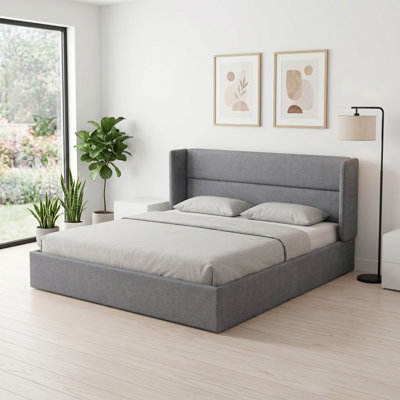 Lit plateforme tapissier avec rangement Gaillarde