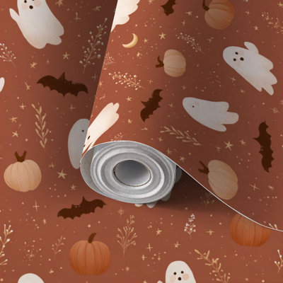 Peel and Stick Wallpaper Contact Paper Modern Cozy Halloween Seamless Self Adhesive and Removable 17.7in x 118in(45x300cm)