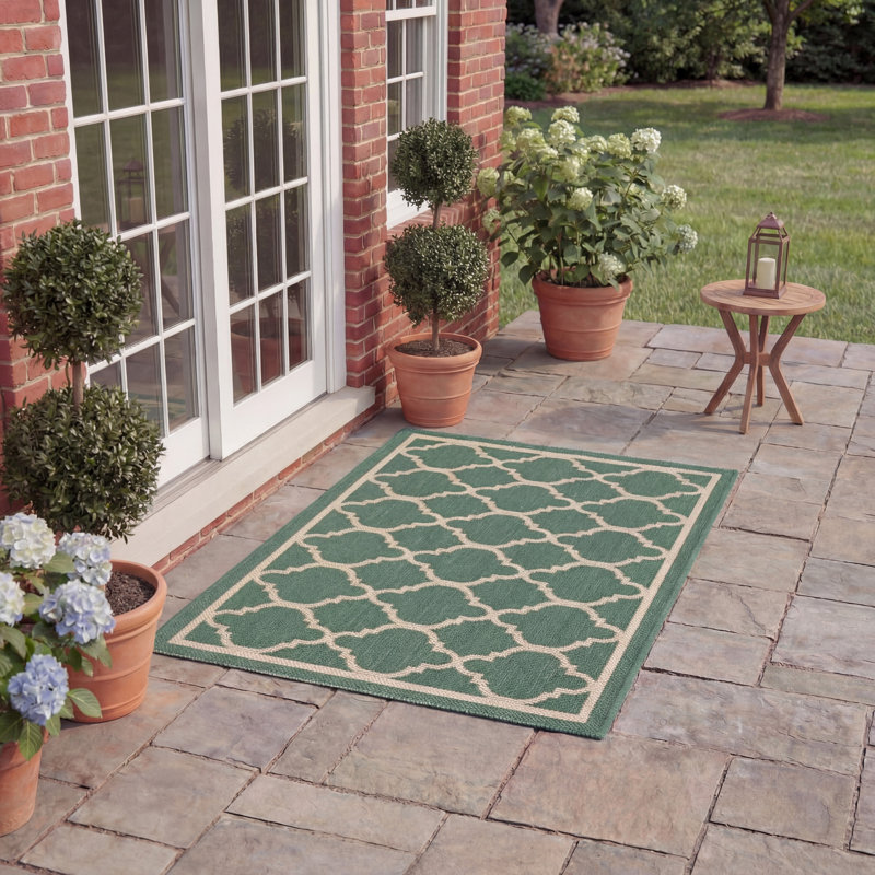 Courtyard Performance Geometric Indoor/Outdoor Area Rug, Rectangle 2' x 3'7"