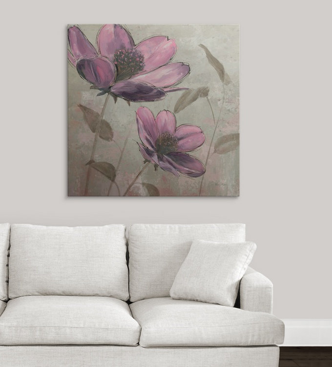 « ii » par emily adams, reproduction d’art Plum Floral, H 35 po x l 35 po x P 1,5 po, Toile
