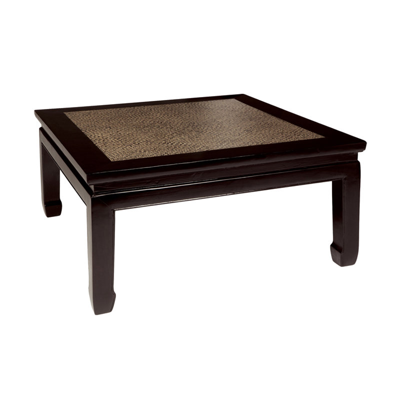 Hangzhou Solid Wood Coffee Table, Black Lacquer