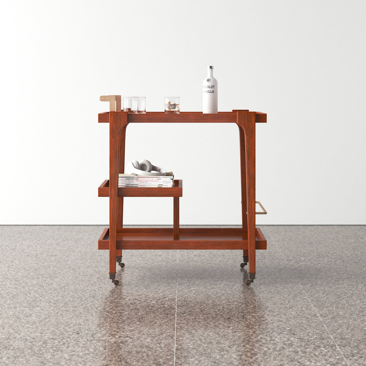 AllModern Duron Solid Wood Bar Cart