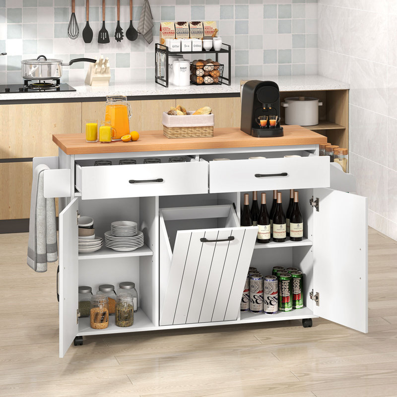 147 cm W Kitchen Cart with