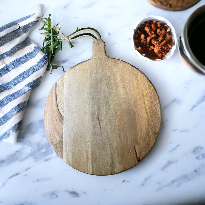 Mango Wood Round Board, 60Cm
