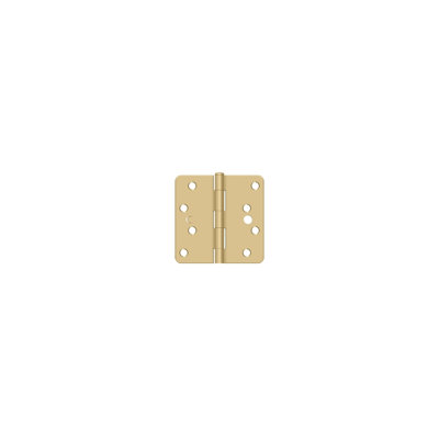Charnière à rayon 4 "x 4" x 1/4 "Deltana S44R44S, résidentiel en paire de laiton brossé