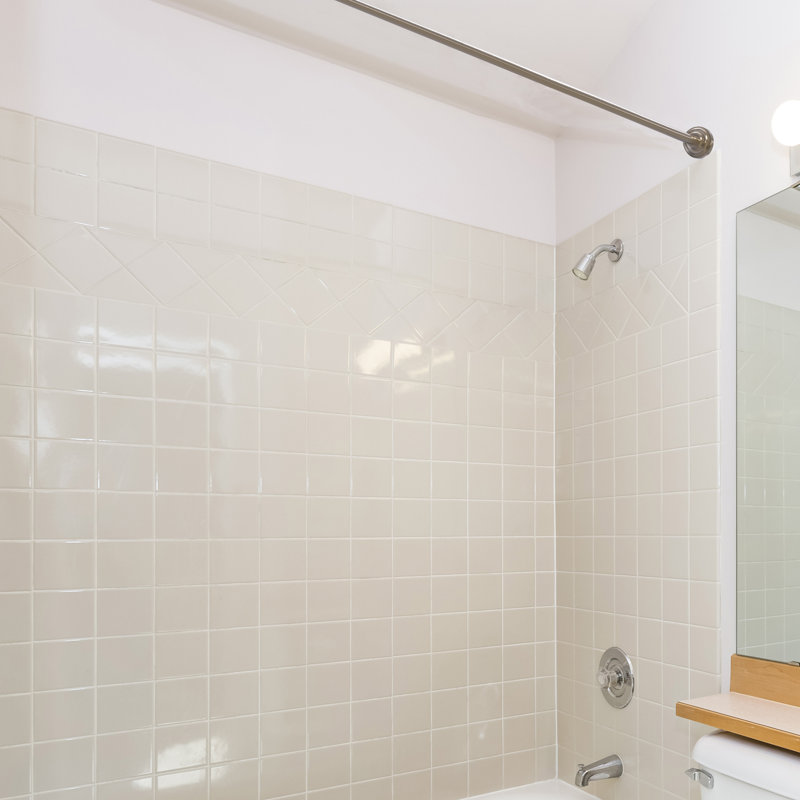 Écusson de rideau de douche leamore, Étain antique