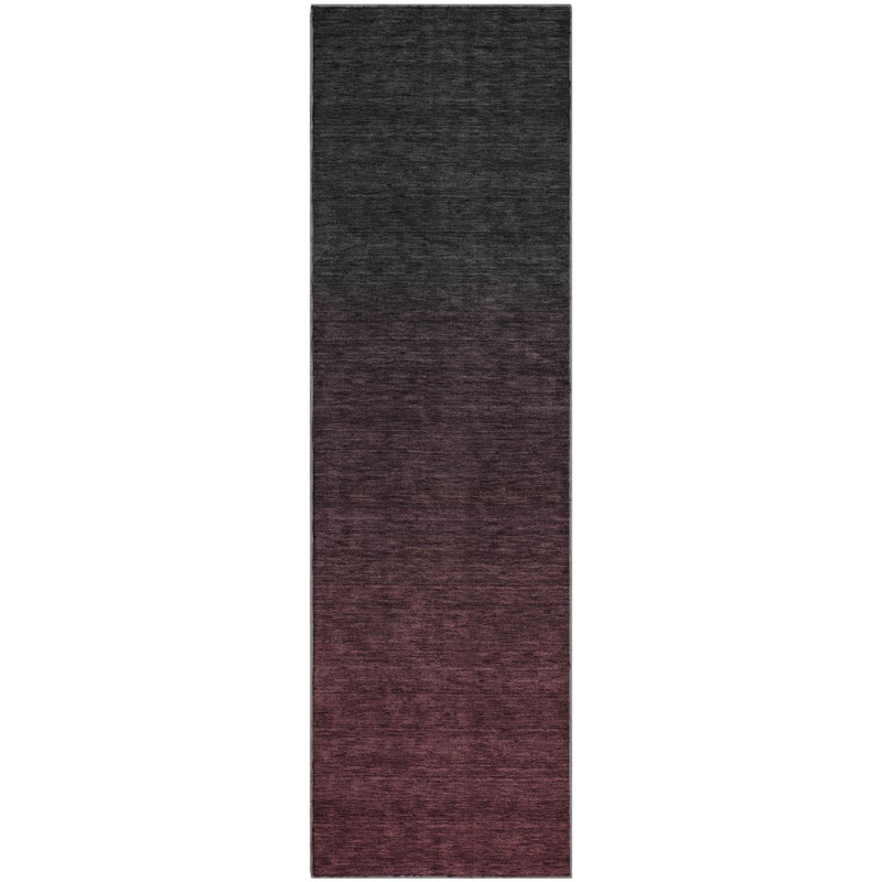 Premium Machine Washable Prisco Merlot Rug, Runner 2'3" x 7'6"