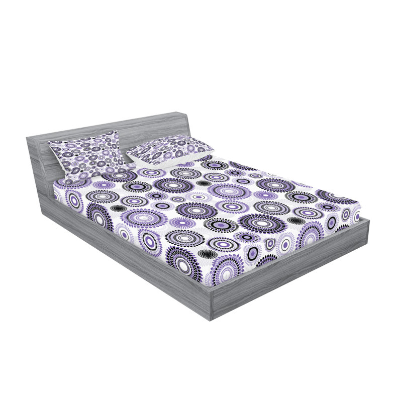 Drap-housse et coussin décoratif Ambesonne, Ensemble de draps pour très grand lit californien