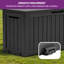 Balconera 114.7cm W 270L Resin Lockable Deck Box with Wheels-124571150