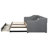 King Size Upholstered Daybed With Two Drawers, Gray-946830185-946830191
