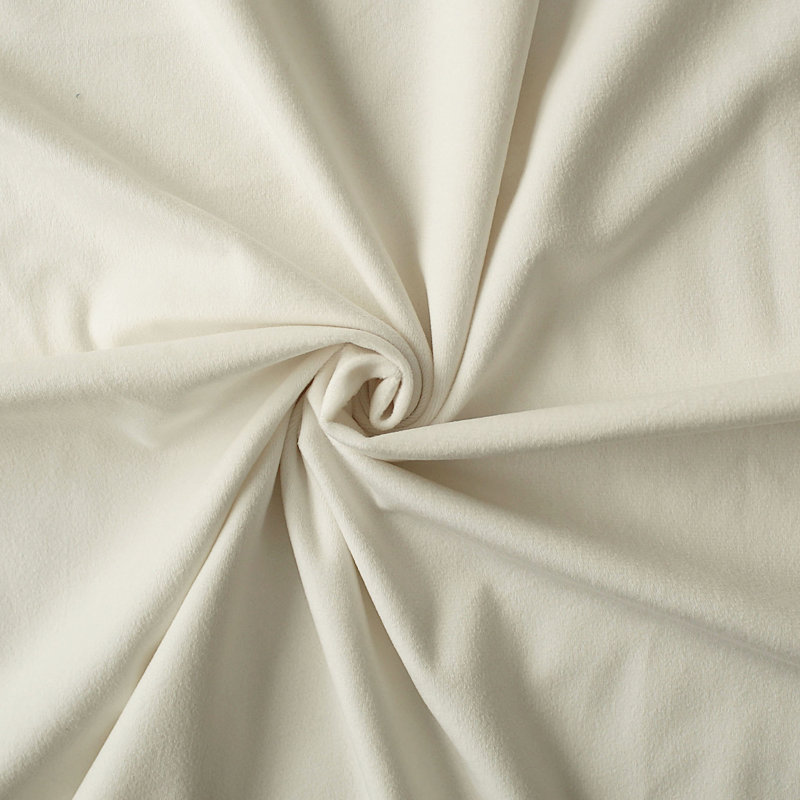 Velvet Room Darkening Curtain Pair, 20" x 132" , Ivory