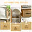 Armoire décorative 31,50 "à porte sculptée en forme de fleur avec 1 tiroir et 1 tablette, armoire en bois pour la cuisine
