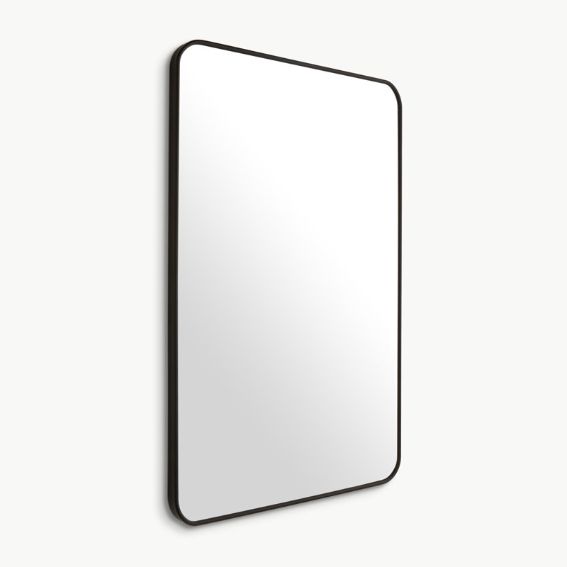 Miroir de coin Rowan, Noir mat
