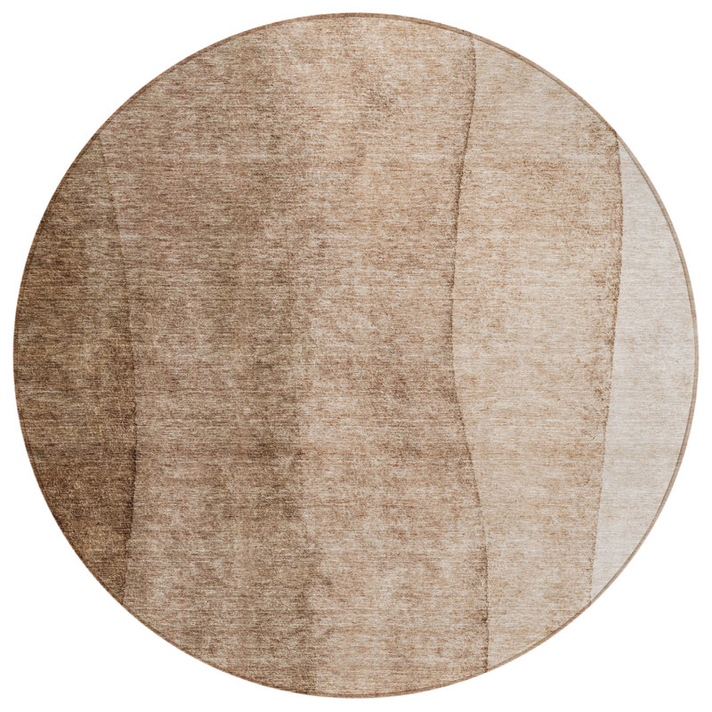 Tapis rond 8 po beige