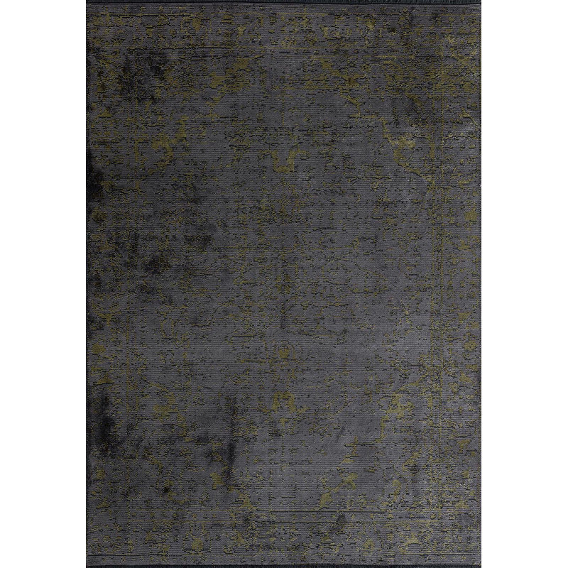 Analily Rectangle Vintage Look Cotton and Viscose Indoor / Outdoor Area Rug, Rectangle 6'6" x 9'10"