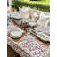 Nappe carrée de Noël - Motif floral rouge et vert-114855629