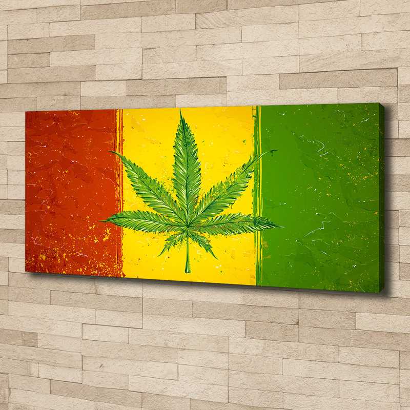 Rasta Flag - No Frame Print on Canvas
