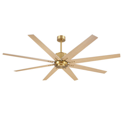Ventilateur de plafond standard 8 pales avec fixation à tige verticale