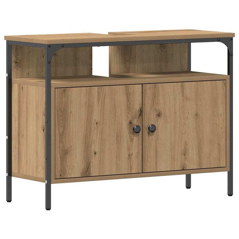  Bathroom Sink Cabinet 80 X 30 X 60 Cm Engineered Wood, Artisan Oak