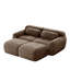 Tissu moelleux doux de 80 po, canapé désossé, aucun assemblage requis, conception antidérapante inférieure avec méridienne, assise profonde, combinaison haute densité à densité 32D pour bureau, chocolat