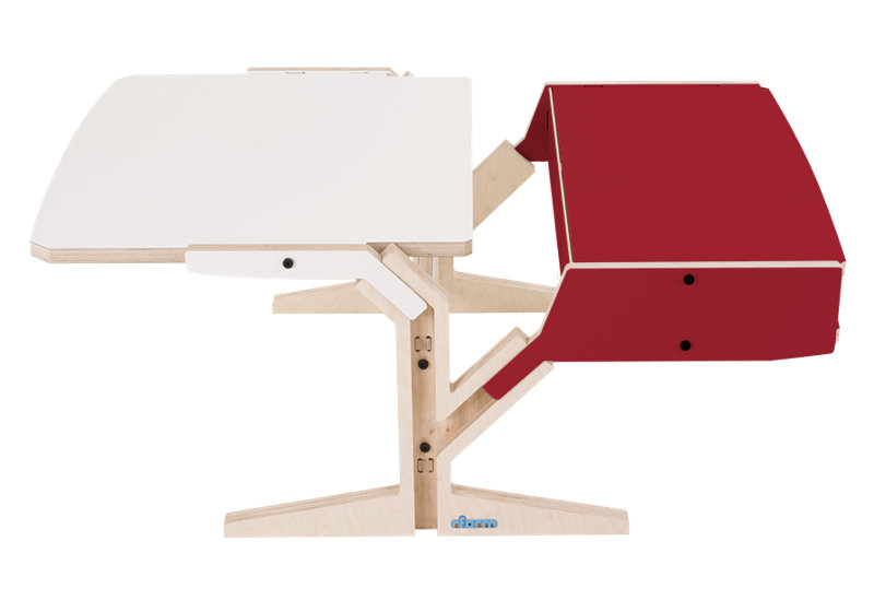 Christi Trestle Coffee Table, Cherry Red