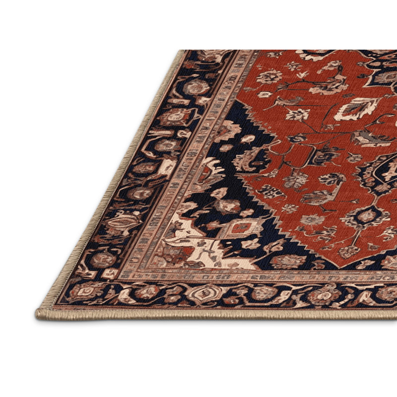 Tapis brun lavable à la machine, Rectangle 5 pi x 8 pi
