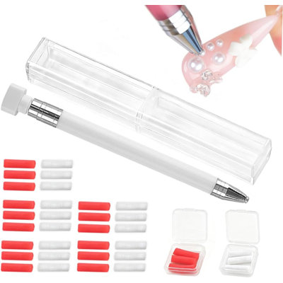Nail art brush 2025 News Automatic Refillable Wax Pen Wax Diamonds Art Accessories Refillable Wax Pen For Diamonds Art Nail DIY Crafts