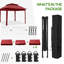 11 pi. L 11 pi. D Pavillon de jardin instantané en acier avec mur uni-94103924-86915908
