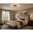 Transitional 3 Light Gold and Black Round Flush Mount-1628534435