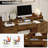 Executive Desk with Hutch, 58 Inch Computer Desk with 5 Drawers-747990834