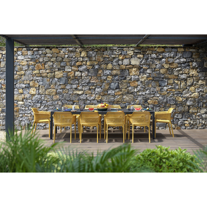 Hazan Stacking Patio Dining Armchair with Cushion, Salice