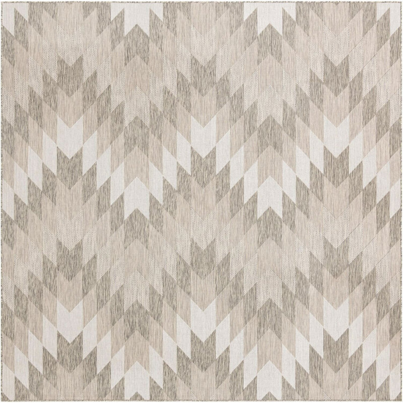 Aucun tapis gris Nykeia, Carré 10 pi