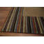 Tapis népalais chaleureux et invitant 4 x 6 avec bordure rayée audacieuse