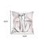 Ensemble de quatre coussins décoratifs en polyester faits à la main à fermeture à glissière abstraite noir et gris 18 po x 18 po