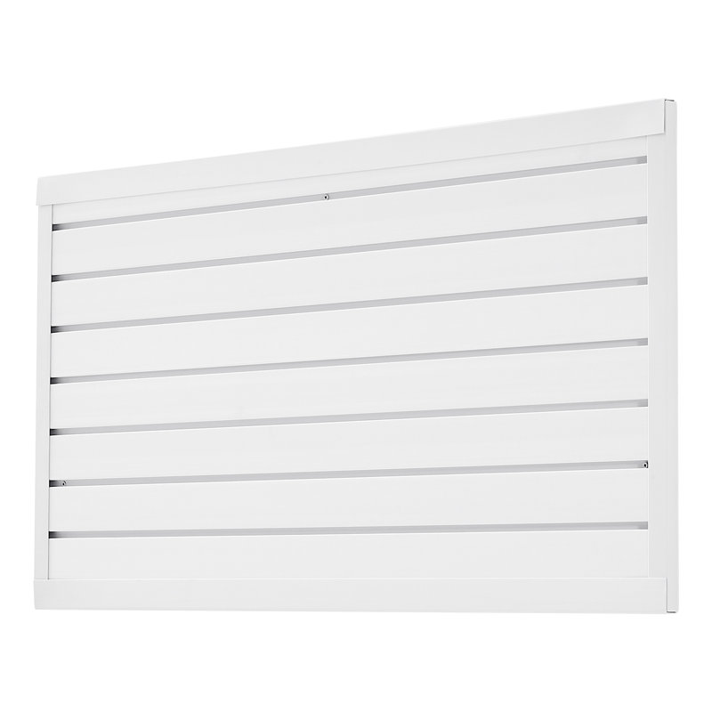 Slat Wall Paneling, 2 x 4 ft, PVC Garage Slatwall with Modular Design, White Slat Wall Easy-to-Install Adjustable Slatwall Panel with Coupling Structure & DIY Cutting, Fits for Storage & Display
