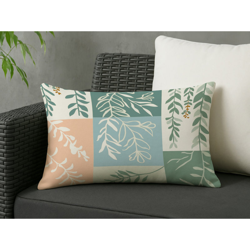 Garden Shadows Indoor And Outdoor Throw Pillow, Rectangle 18"H x 25"W