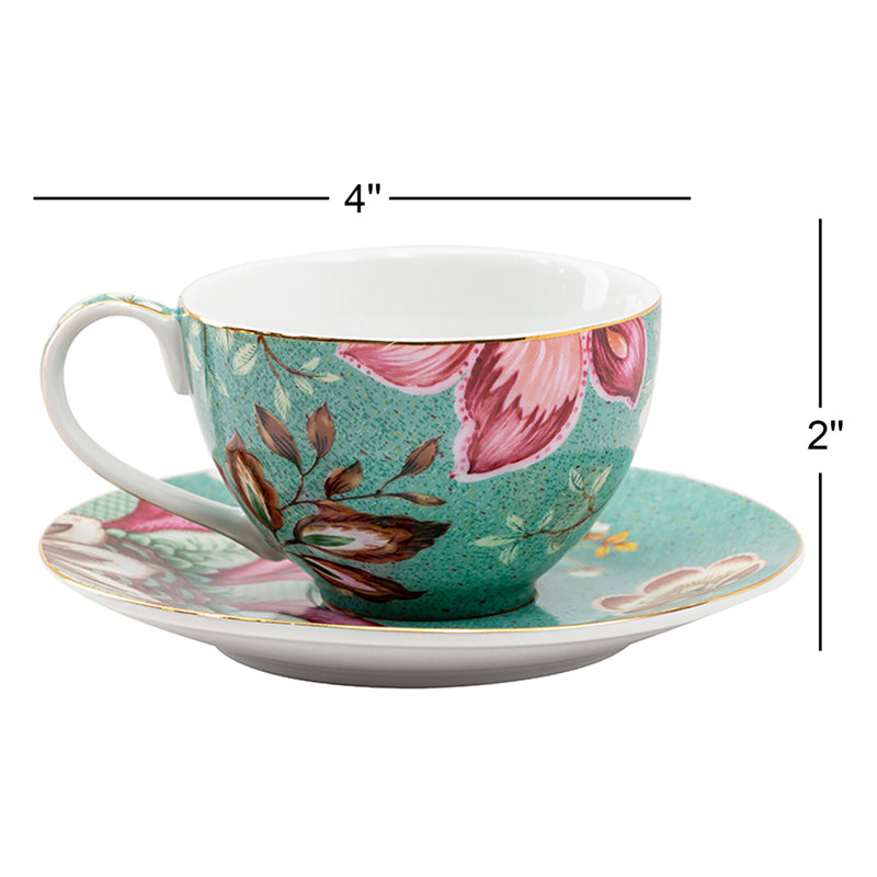 Porcelain Espresso Cup and Saucer