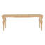 Table de salle à manger rectangulaire extensible en bois d'hévéa naturel, 4 à 8 places, style rétro